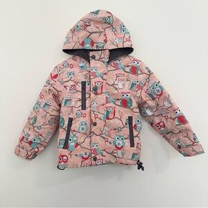 Oaki Wear Perched Owl Fleece Lined Waterproof Coat Outdoor Kids Gear 2T